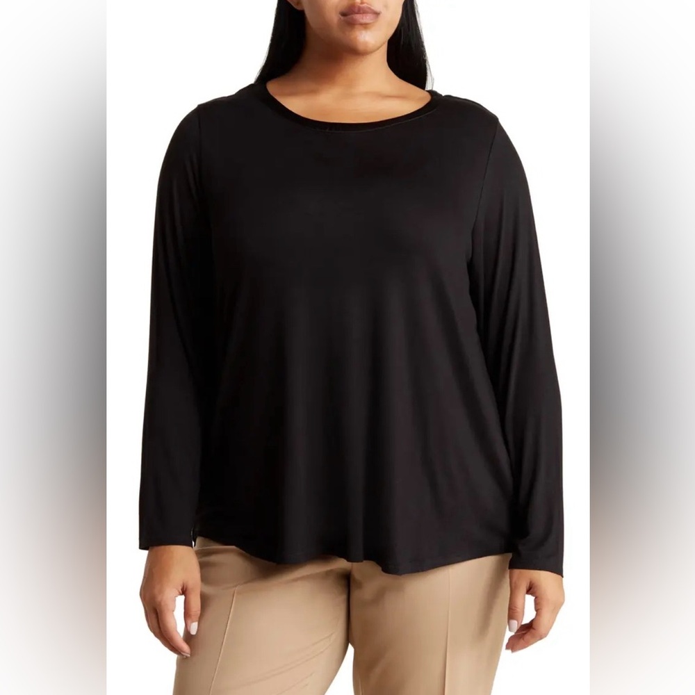 Tahari Black Long Sleeve Top 2XL EUC